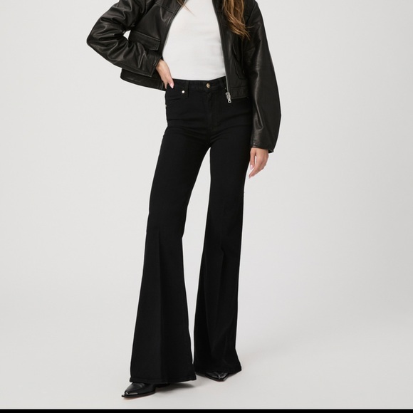 PAIGE Dark wash Charlie Wide Leg Jeans - Picture 1 of 7